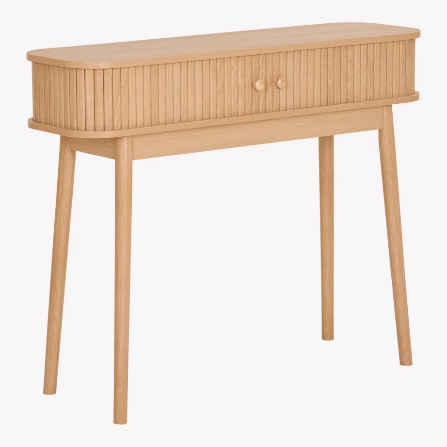 Naturaalset tooni konsoollaud kahe uksega Nikko 100x30x80 cm - 4