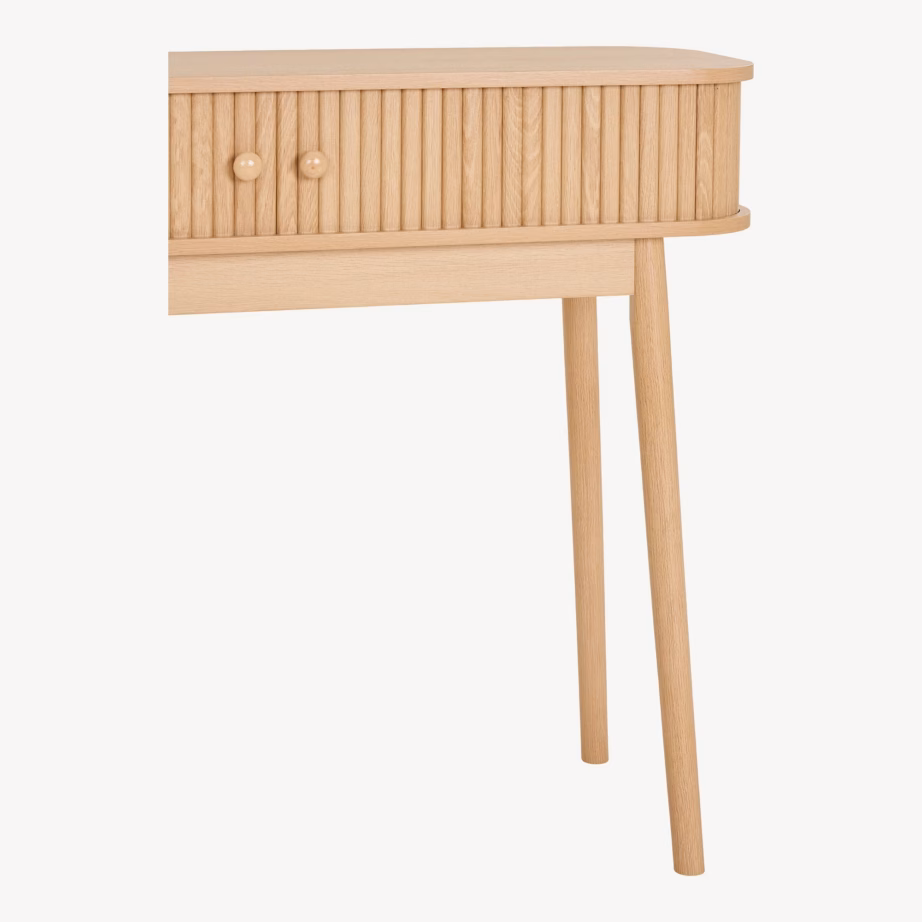 Naturaalset tooni konsoollaud kahe uksega Nikko 100x30x80 cm - 6