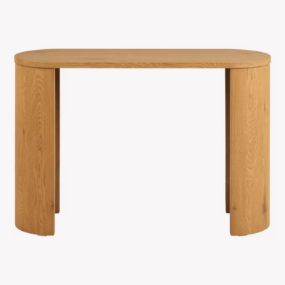 Naturaalset tooni MDF-konsoollaud 38x114x75 cm Bibione