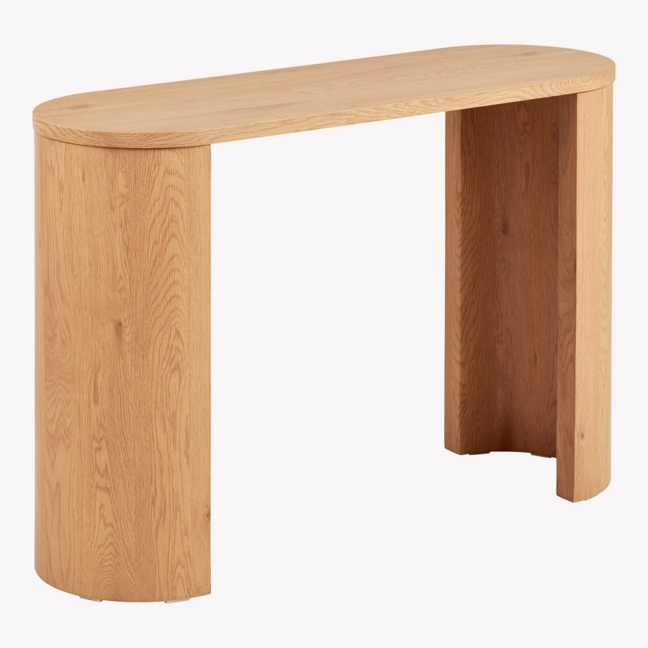 Naturaalset tooni MDF-konsoollaud 38x114x75 cm Bibione - 3