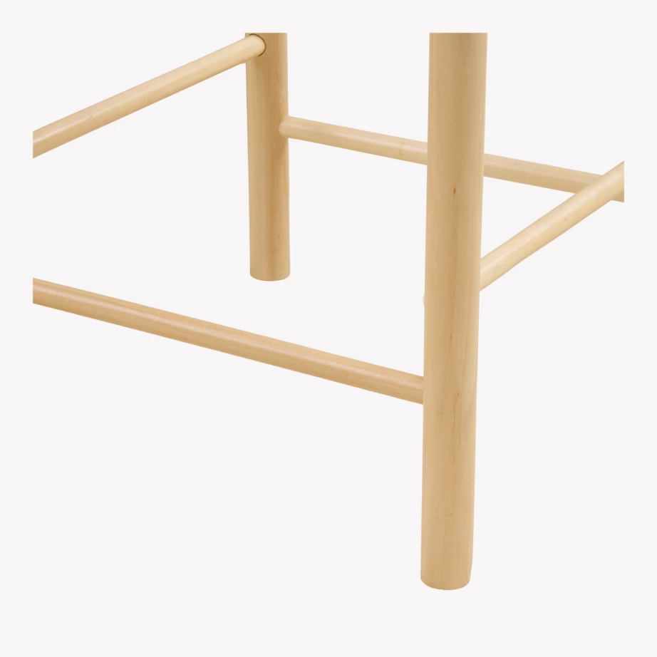 Naturaalset tooni paplipuidust baaritool paberpunutisega Abano, istme kõrgus 66,5 cm - 6