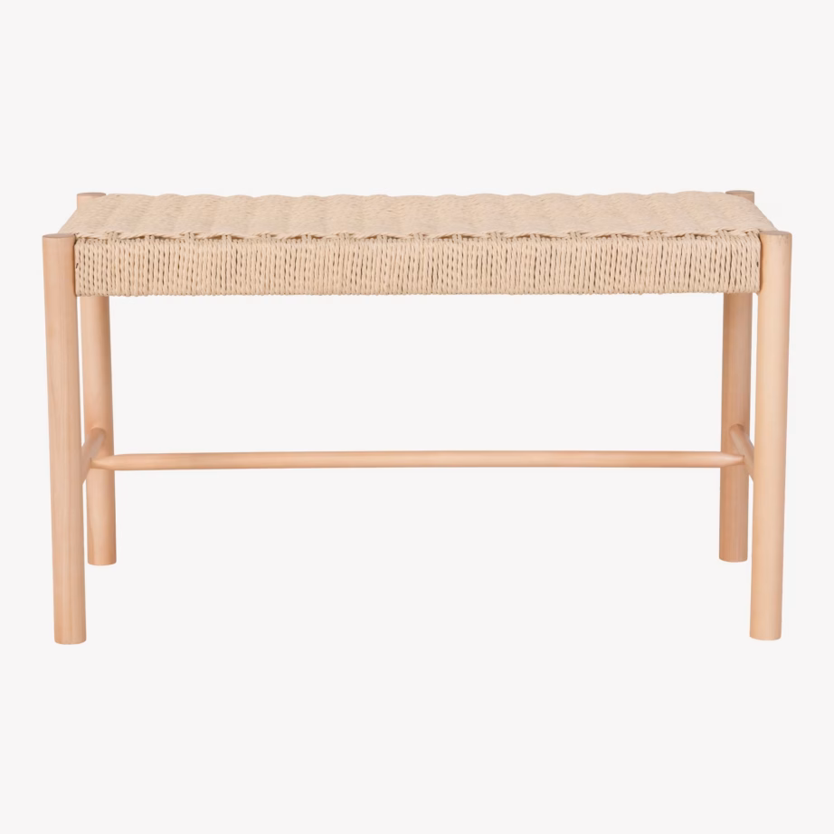 Naturaalset tooni paplipuidust pink pabernöörist istmega Abano 80x35x45 cm - 3
