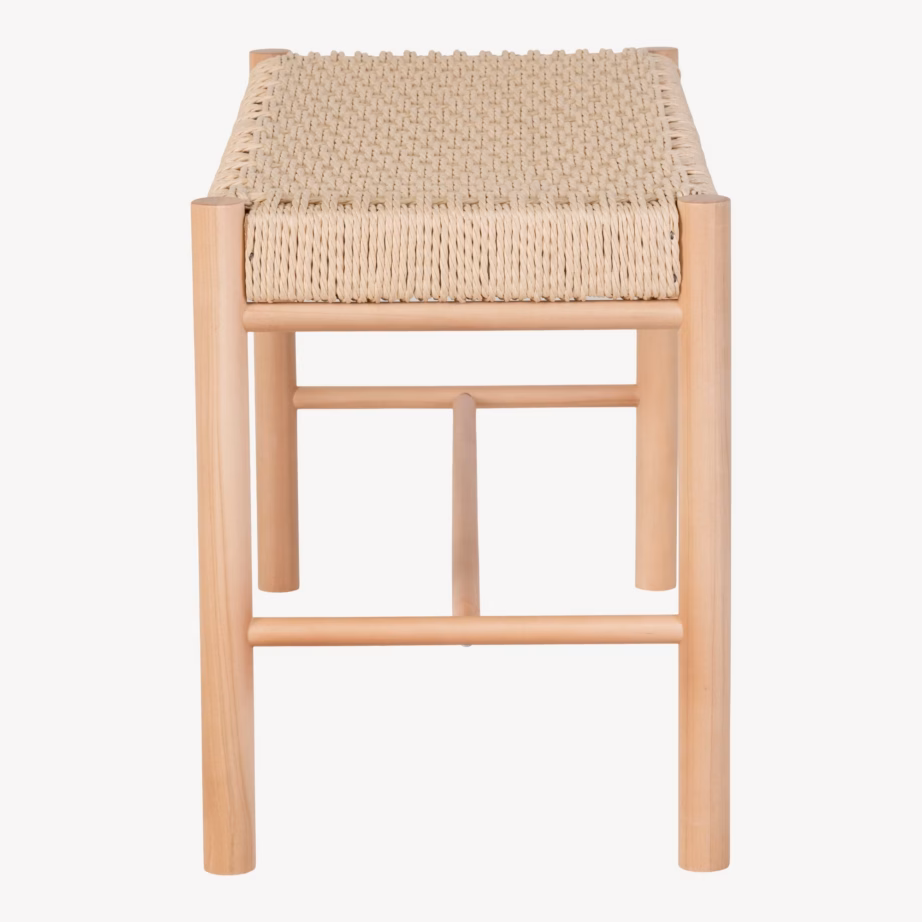 Naturaalset tooni paplipuidust pink pabernöörist istmega Abano 80x35x45 cm - 6