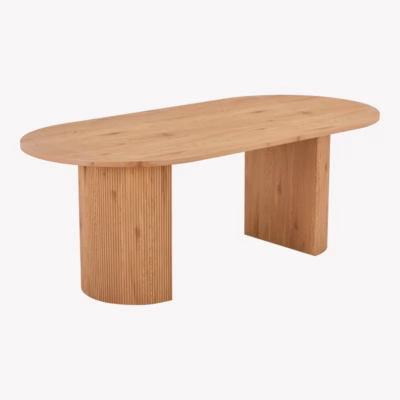 Naturaalset tooni ristkülikukujuline söögilaud 100x210 cm Boavista