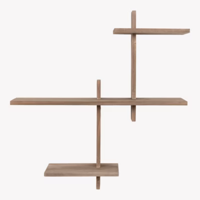 Naturaalset värvi männipuidust seinariiul 55x15x55 cm Gavi