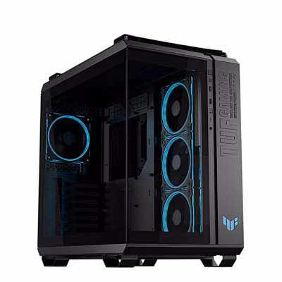 ARGB arvutikorpus ASUS TUF Gaming GT502 Horizon, nelja eelpaigaldatud ventilaatoriga, must