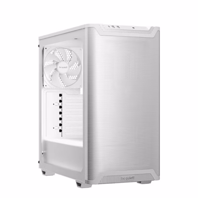 ATX arvutikorpus be quiet! Pure Base 501 Airflow Window, perforeeritud esipaneeli ja klaasaknaga, valge