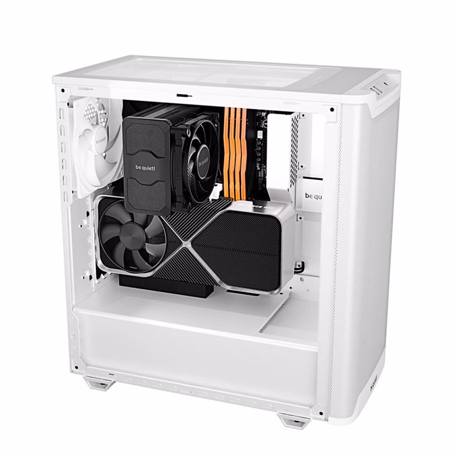 ATX arvutikorpus be quiet! Pure Base 501 Airflow Window, perforeeritud esipaneeli ja klaasaknaga, valge - 5