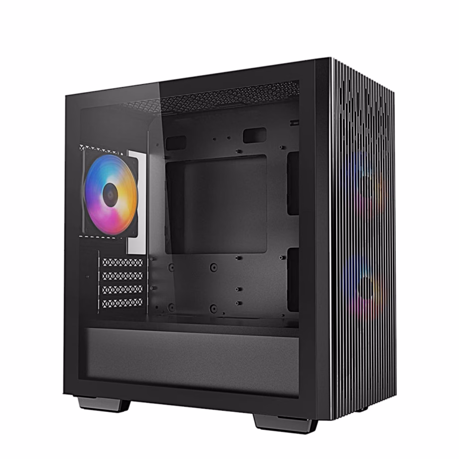 Arvutikorpus DeepCool MATREXX 40 3FS, kolme LED-ventilaatoriga, micro-ATX, must - 10