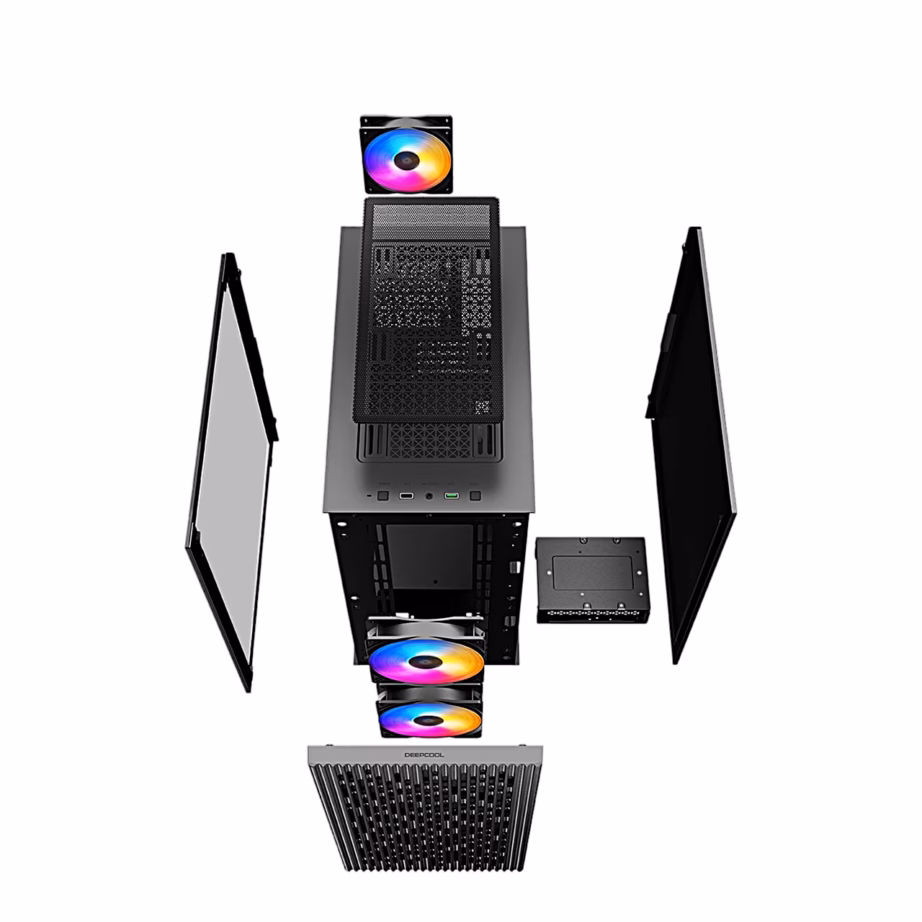 Arvutikorpus DeepCool MATREXX 40 3FS, kolme LED-ventilaatoriga, micro-ATX, must - 20