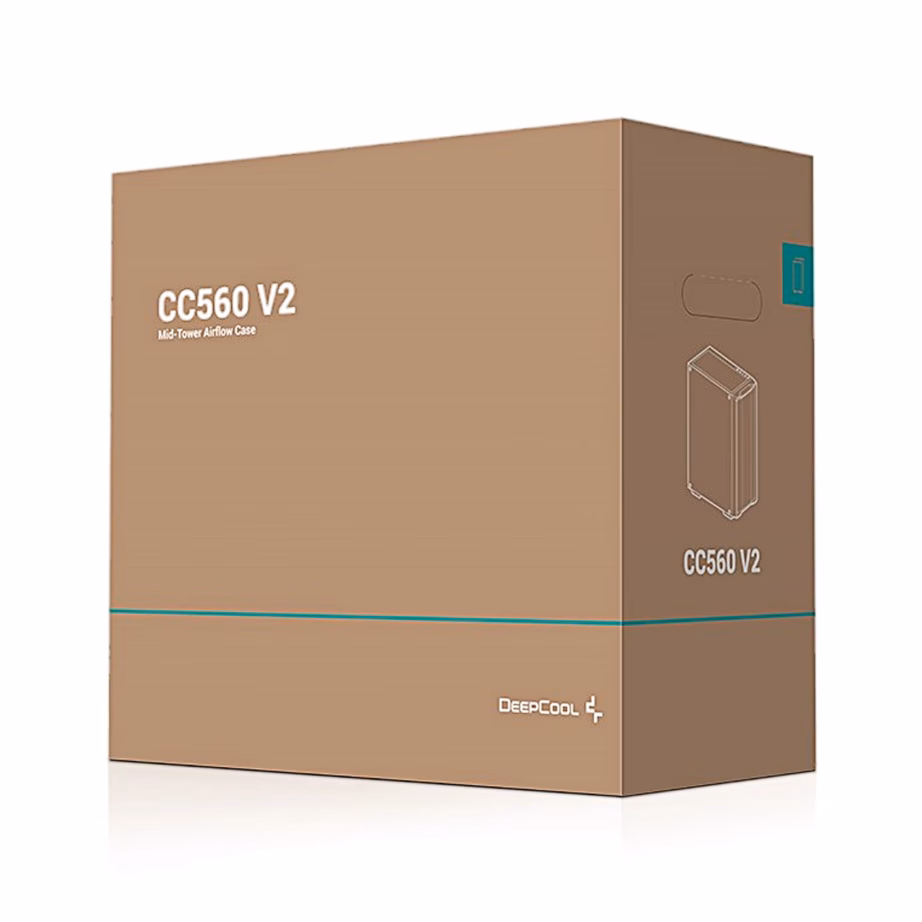 Arvutikorpus DeepCool CC560 V2, nelja LED-ventilaatoriga, ATX, must - 11