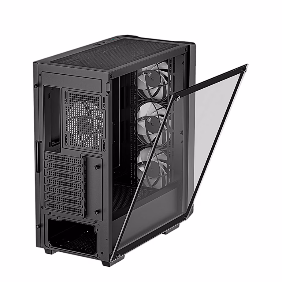Arvutikorpus DeepCool CC560 V2, nelja LED-ventilaatoriga, ATX, must - 12