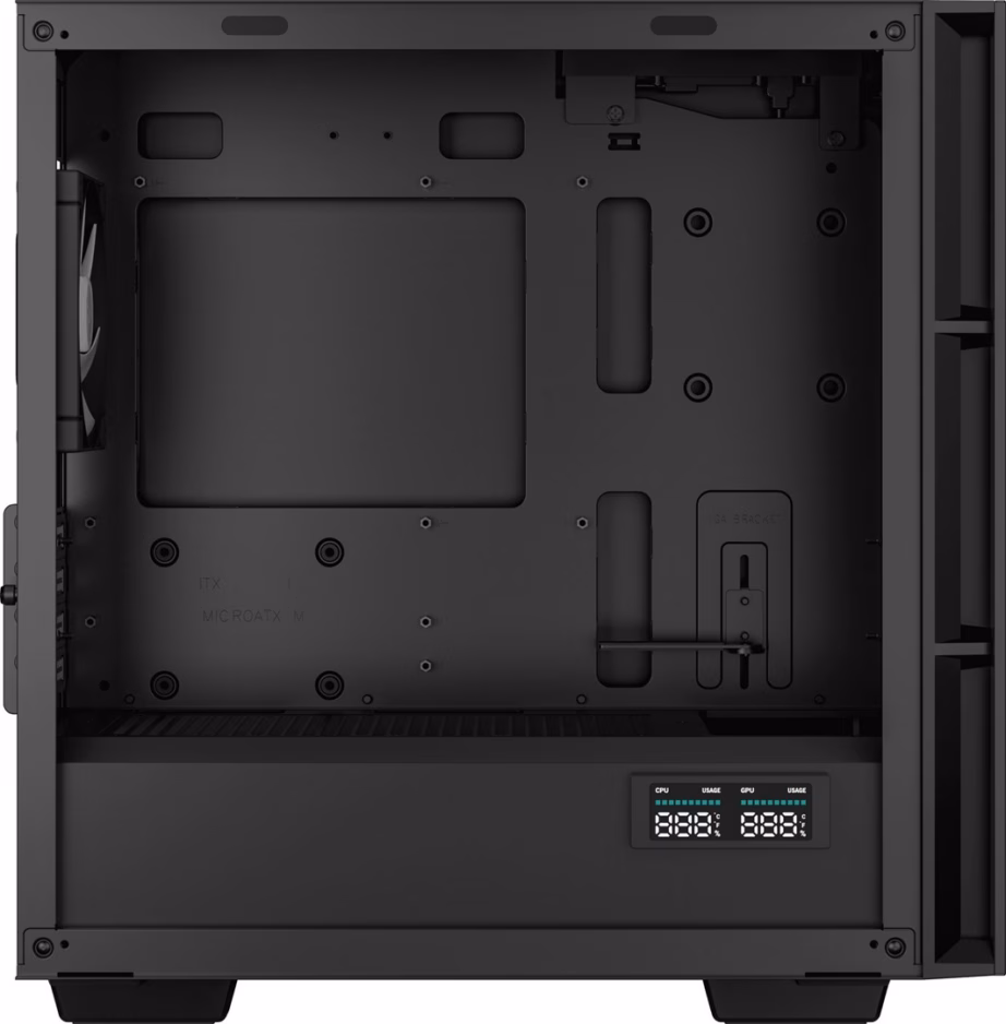 Arvutikorpus DeepCool CH360 DIGITAL, olekuekraaniga, micro-ATX, must - 6