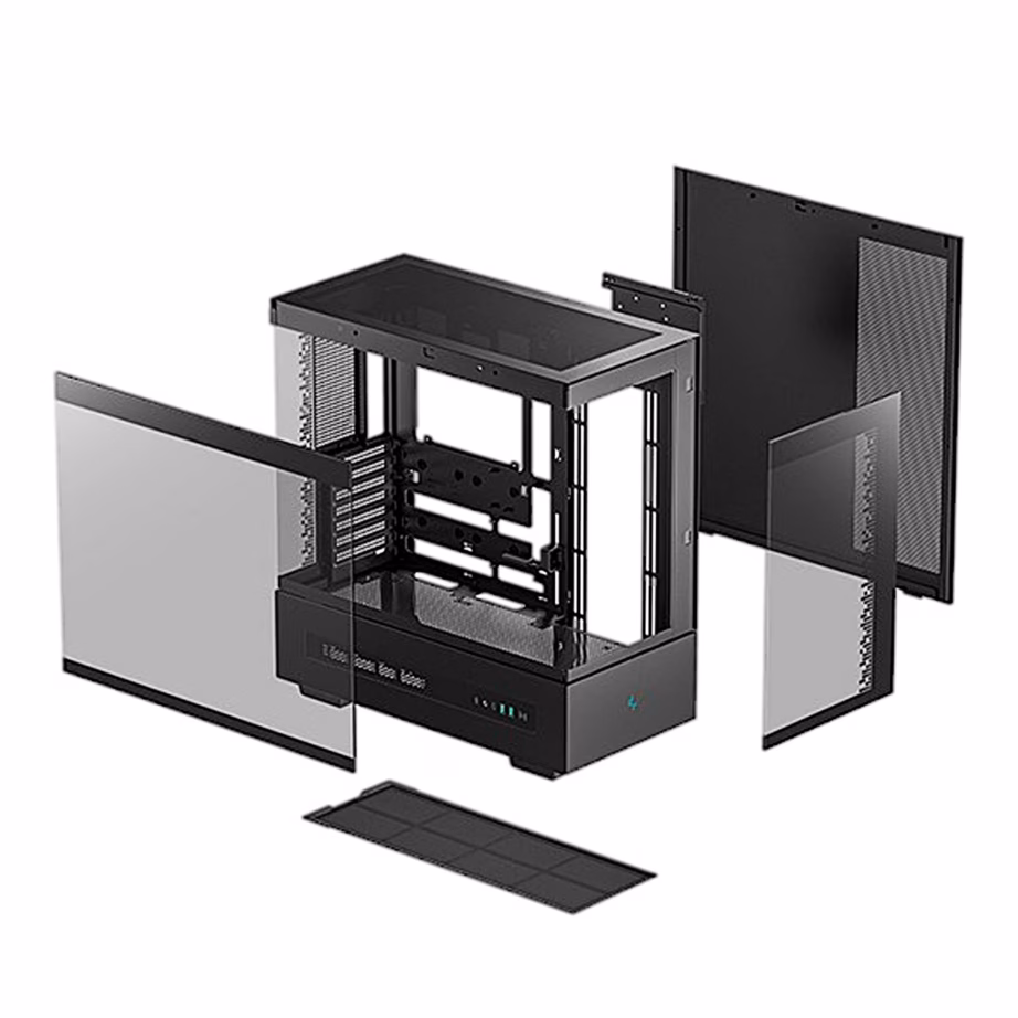 Arvutikorpus DeepCool CH690 DIGITAL, digitaalse ekraaniga, ATX, must - 4