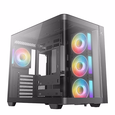 Arvutikorpus DeepCool CG530U 4F, üheosaline painutatud klaas, must