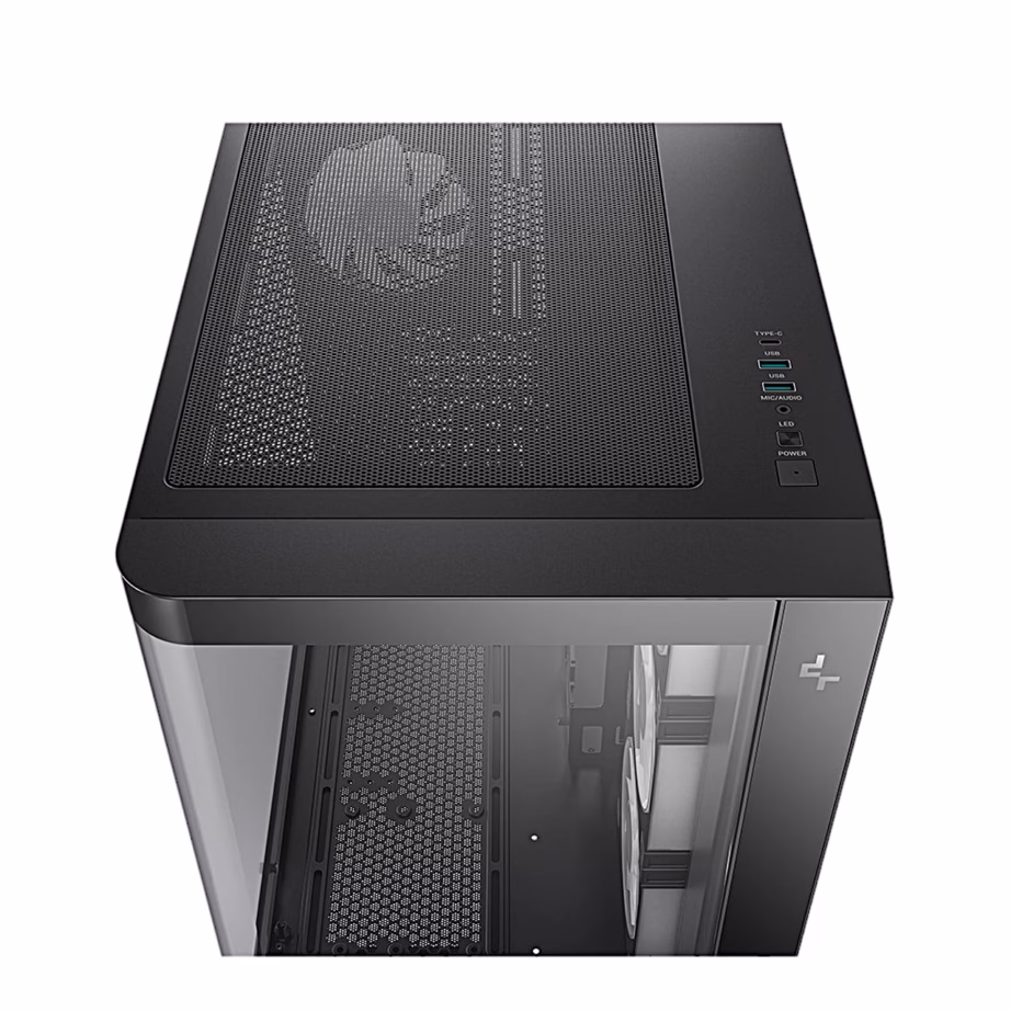 Arvutikorpus DeepCool CG530U 4F, üheosaline painutatud klaas, must - 5