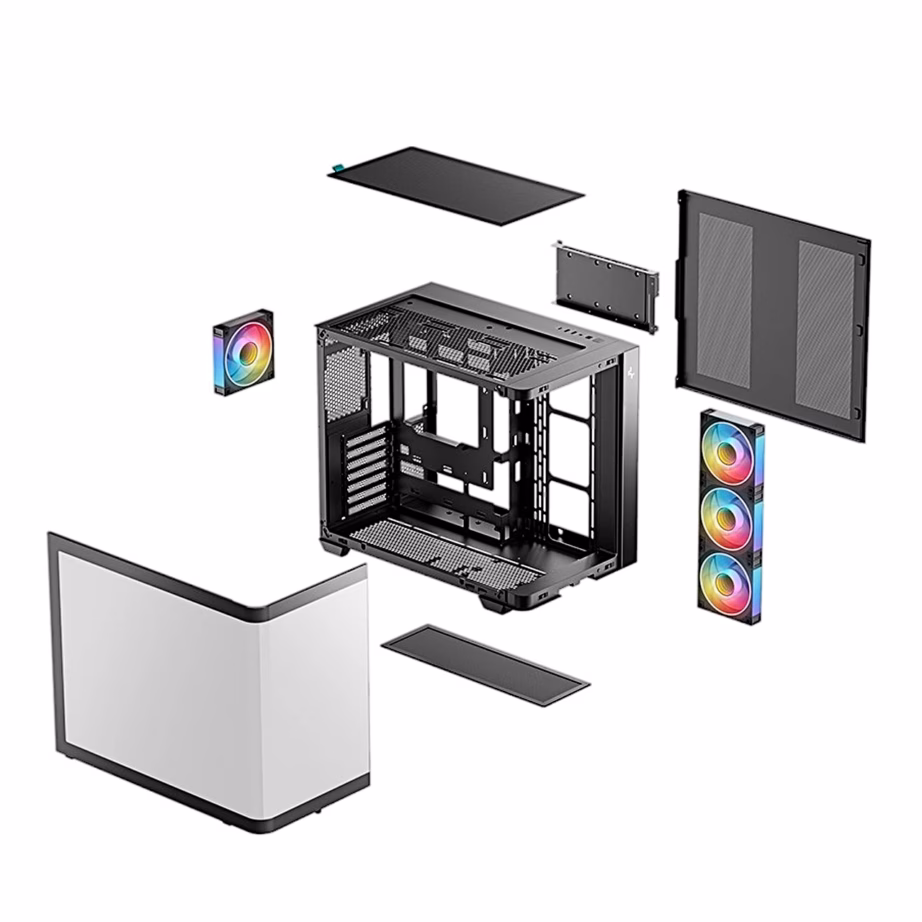 Arvutikorpus DeepCool CG530U 4F, üheosaline painutatud klaas, must - 8