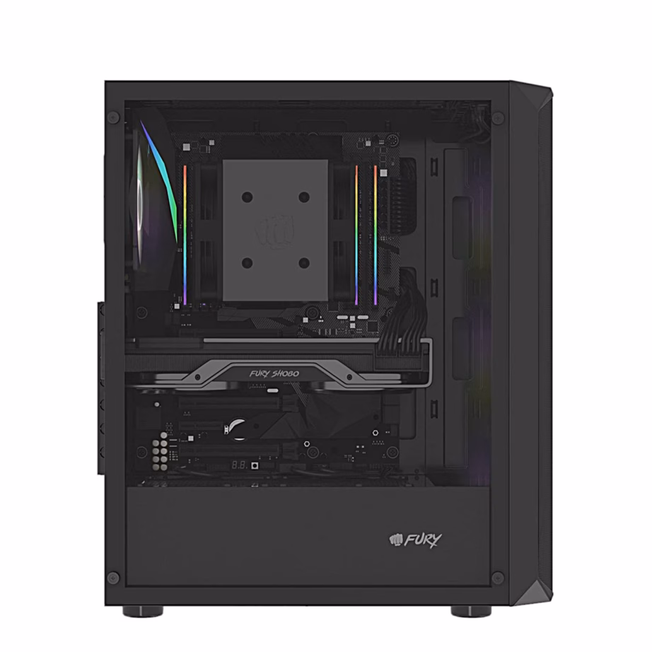 FURY Shobo SH4F RGB mänguri arvutikorpus, nelja ventilaatoriga, must - 2