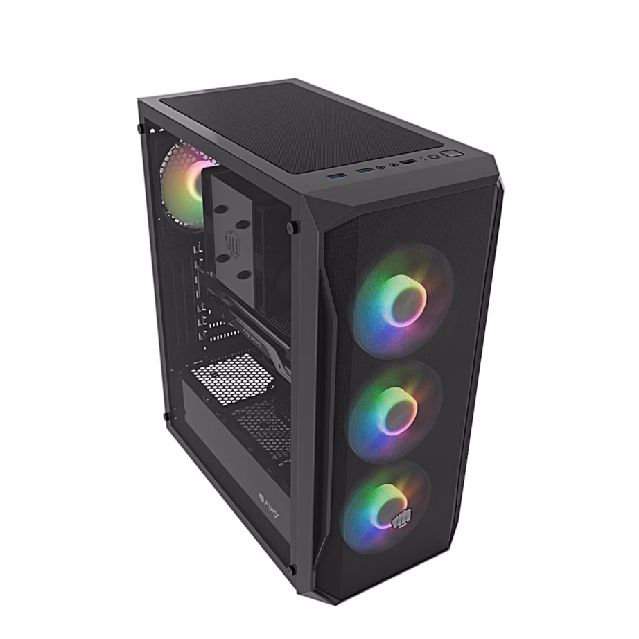 FURY Shobo SH4F RGB mänguri arvutikorpus, nelja ventilaatoriga, must - 8