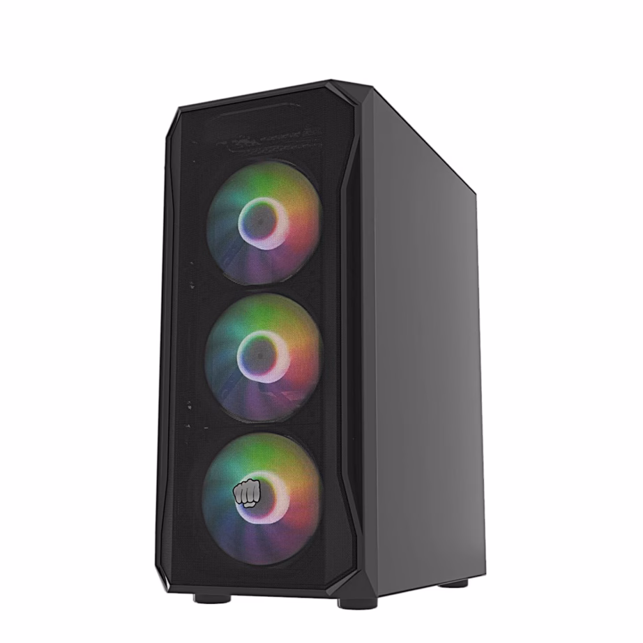 FURY Shobo SH4F RGB mänguri arvutikorpus, nelja ventilaatoriga, must - 16