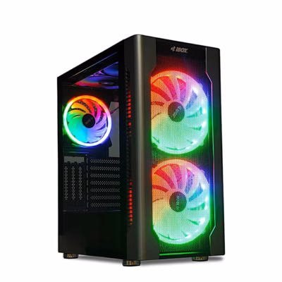 Arvutikorpus iBOX Chiron ZH68, 5 ventilaatorit, 2 × 200 mm RGB, must