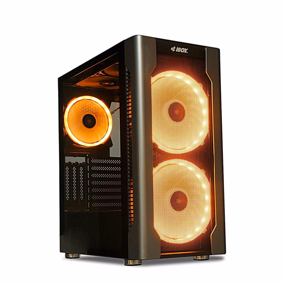 Arvutikorpus iBOX Chiron ZH68, 5 ventilaatorit, 2 × 200 mm RGB, must - 6
