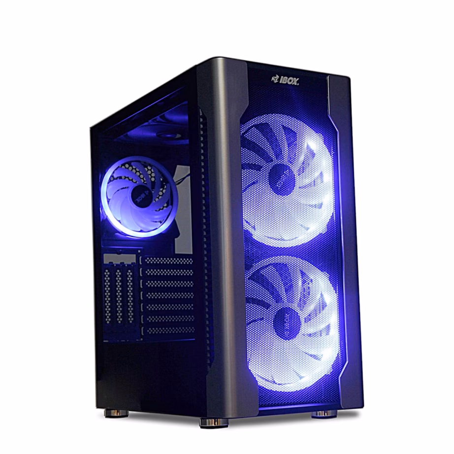 Arvutikorpus iBOX Chiron ZH68, 5 ventilaatorit, 2 × 200 mm RGB, must - 9