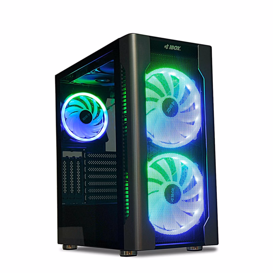 Arvutikorpus iBOX Chiron ZH68, 5 ventilaatorit, 2 × 200 mm RGB, must - 11