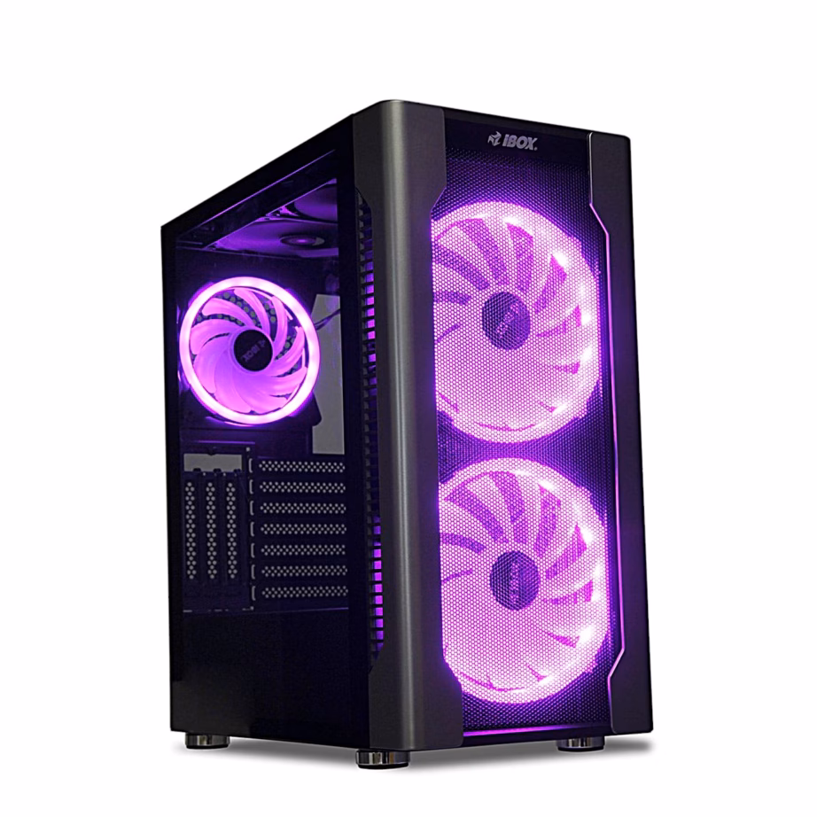 Arvutikorpus iBOX Chiron ZH68, 5 ventilaatorit, 2 × 200 mm RGB, must - 13