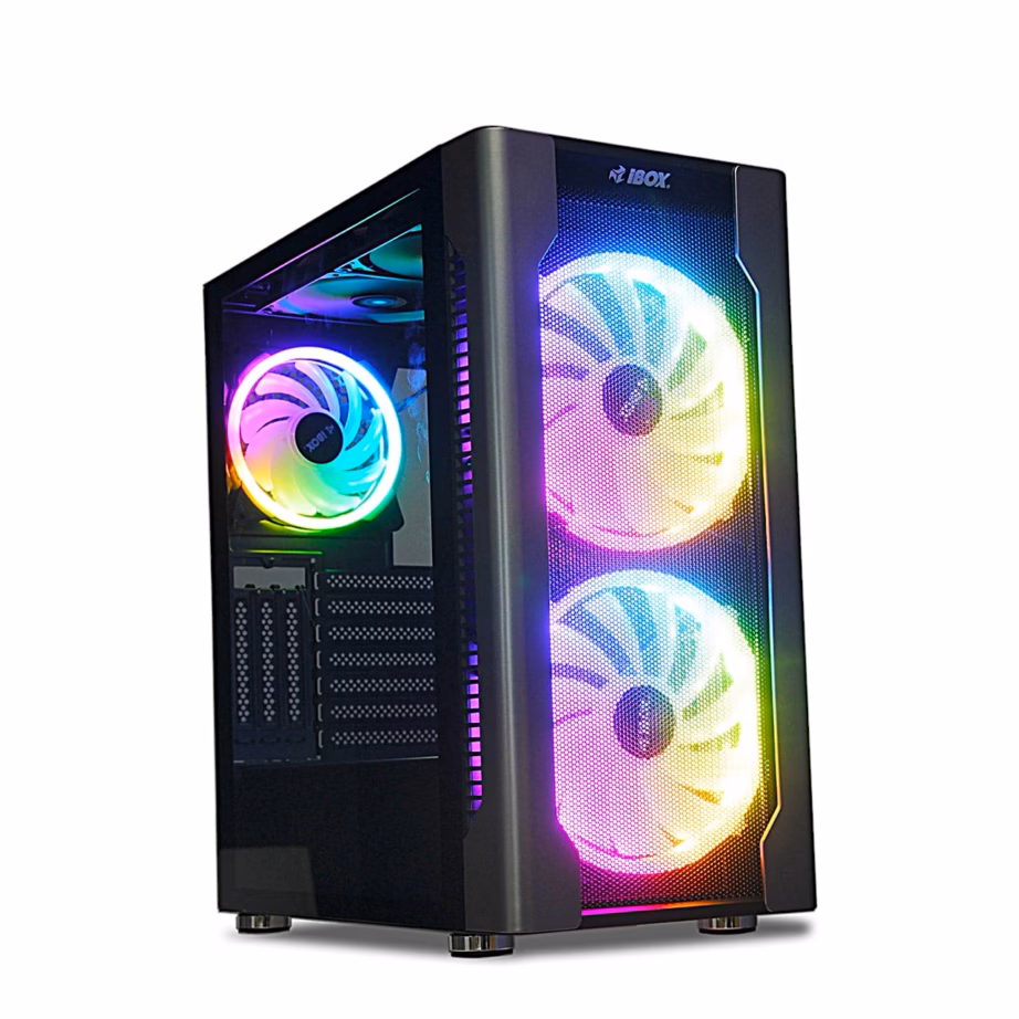 Arvutikorpus iBOX Chiron ZH68, 5 ventilaatorit, 2 × 200 mm RGB, must - 14