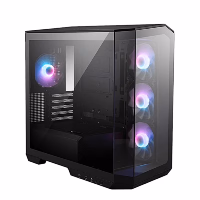 Arvutikorpus MSI MAG PANO M100R PZ, 270-kraadine klaas, 4 ARGB-ventilaatorit, must