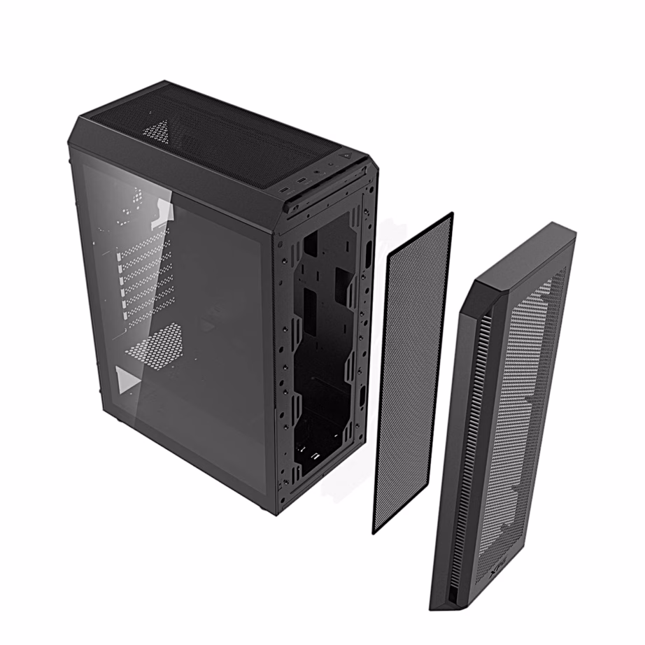 XPG VALOR AIR PLUS ARGB arvutikorpus, nelja 120 mm ventilaatoriga, must - 15