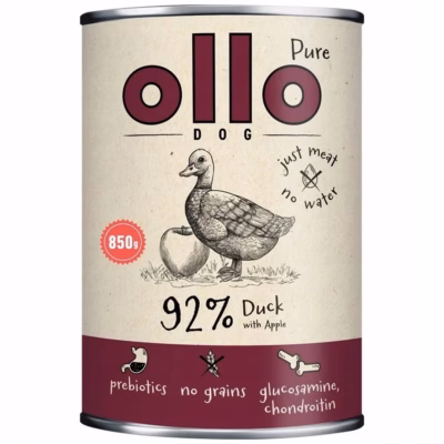 OLLO Pure Duck with Apple 850 g märg koeratoit pardilihaga