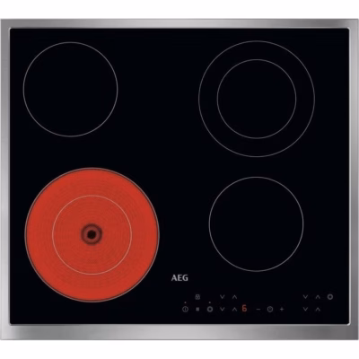 Integreeritav klaaskeraamiline elektripliidiplaat AEG ORN64A02XB, 60 cm, 6300 W