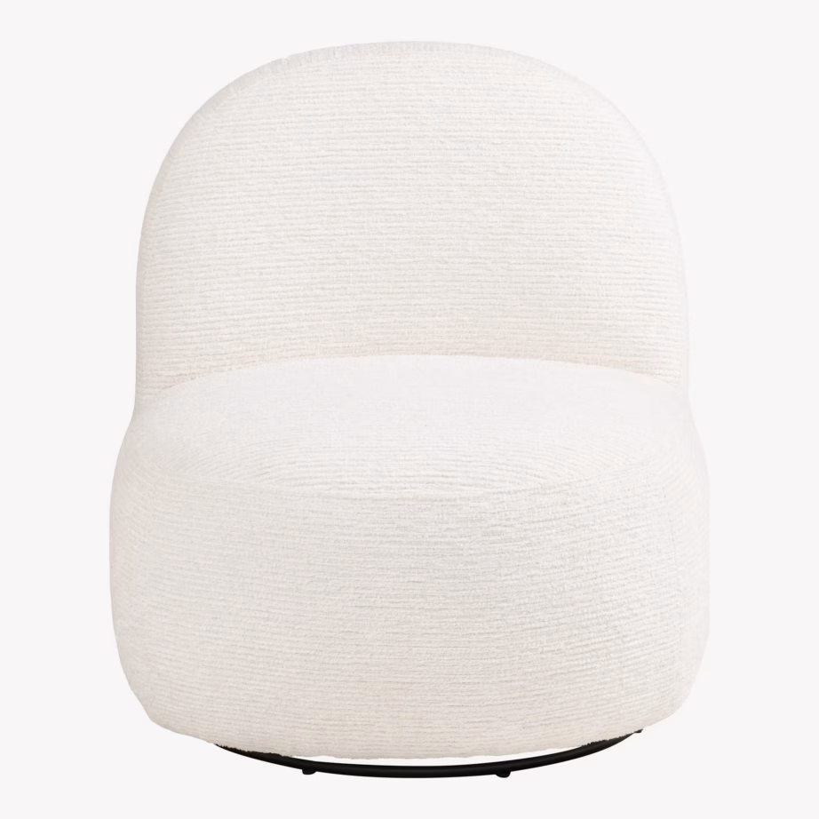 Pöördmehhanismiga murdvalge lounge‑tugitool Milo - 3