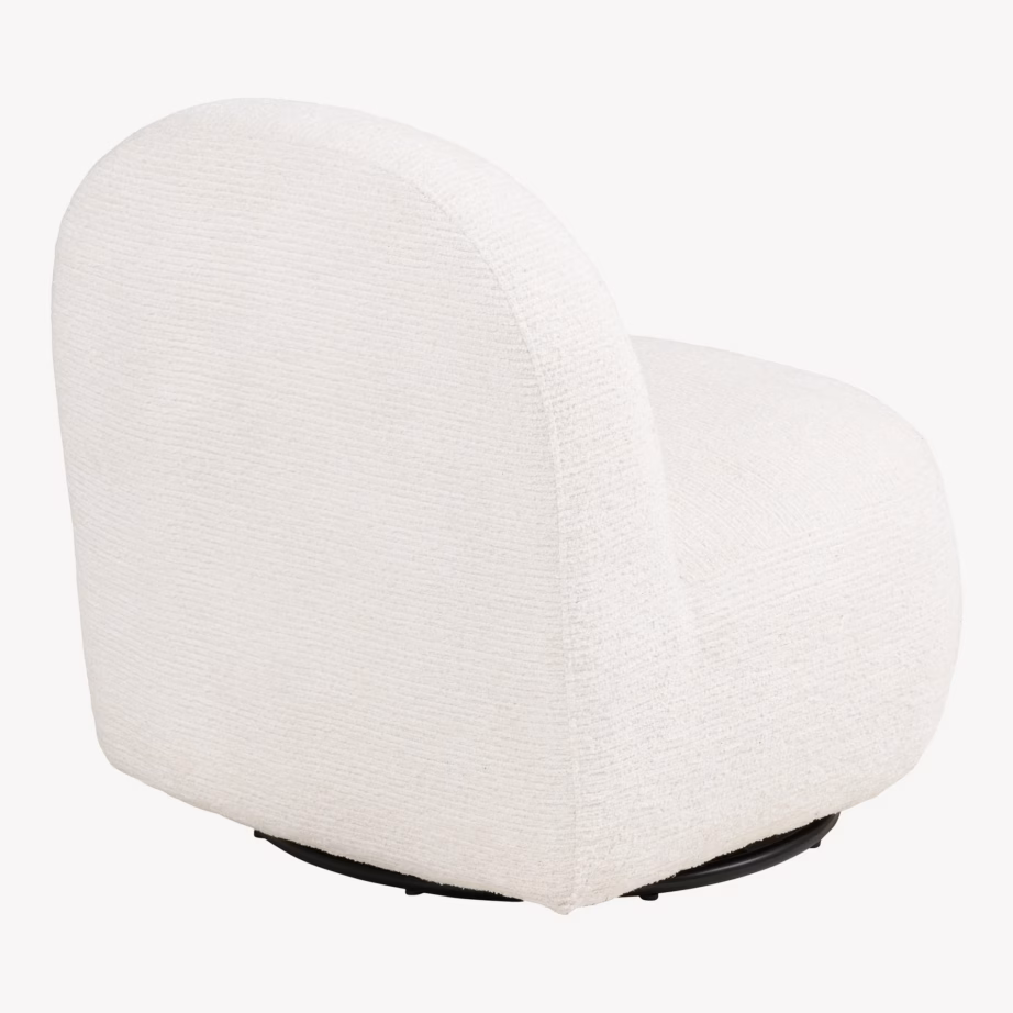 Pöördmehhanismiga murdvalge lounge‑tugitool Milo - 5