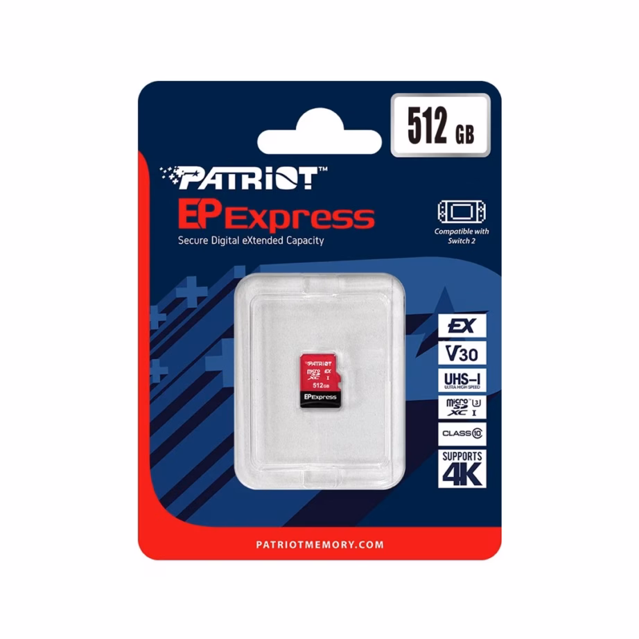 Patriot EP Express PEF512GEPEXMCX 512GB 800/600 MB/s microSDXC U3 mälukaart - 4