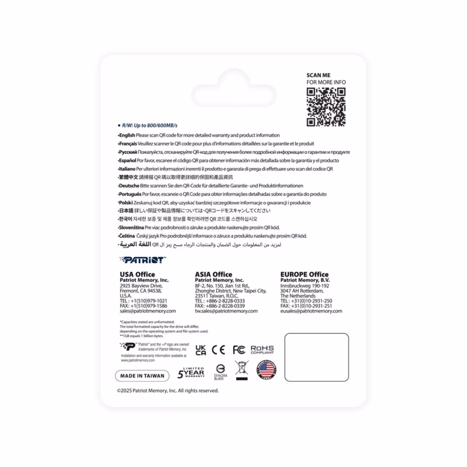 Patriot EP Express PEF512GEPEXMCX 512GB 800/600 MB/s microSDXC U3 mälukaart - 5