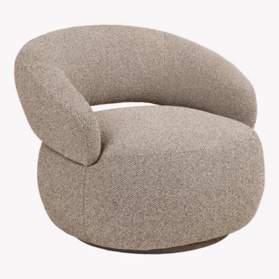 Polüesterkangast lounge-tugitool Sion, liivakarva, 83 × 88 × 72 cm
