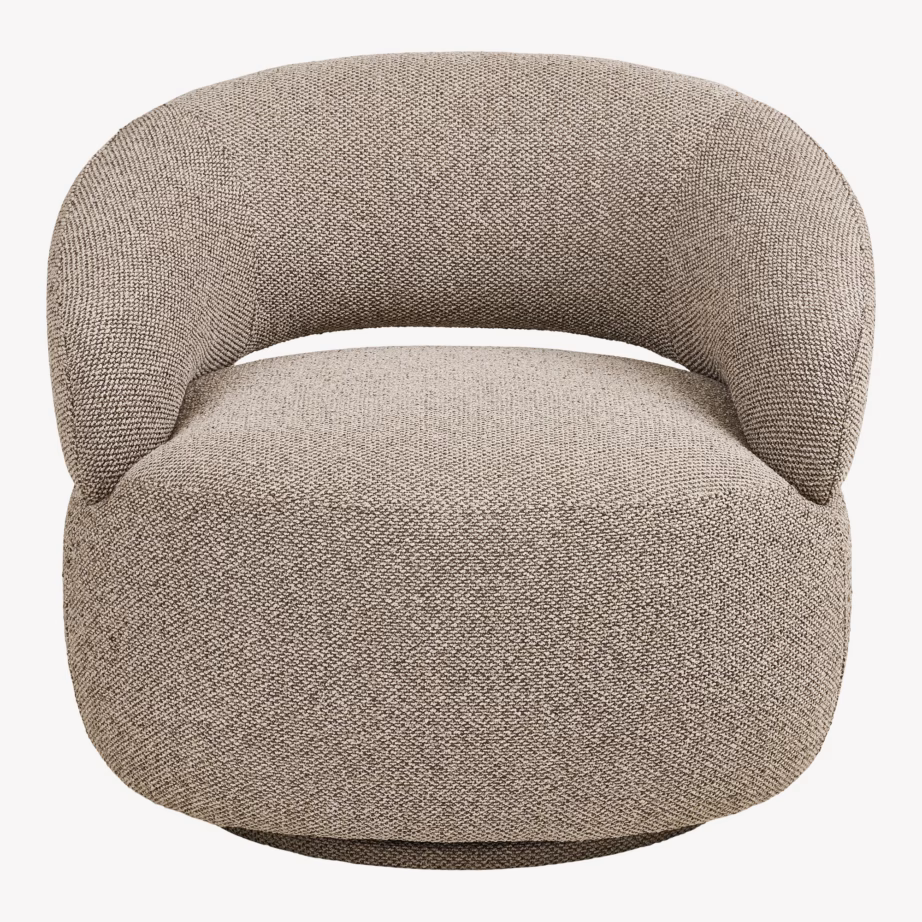 Polüesterkangast lounge-tugitool Sion, liivakarva, 83 × 88 × 72 cm - 3