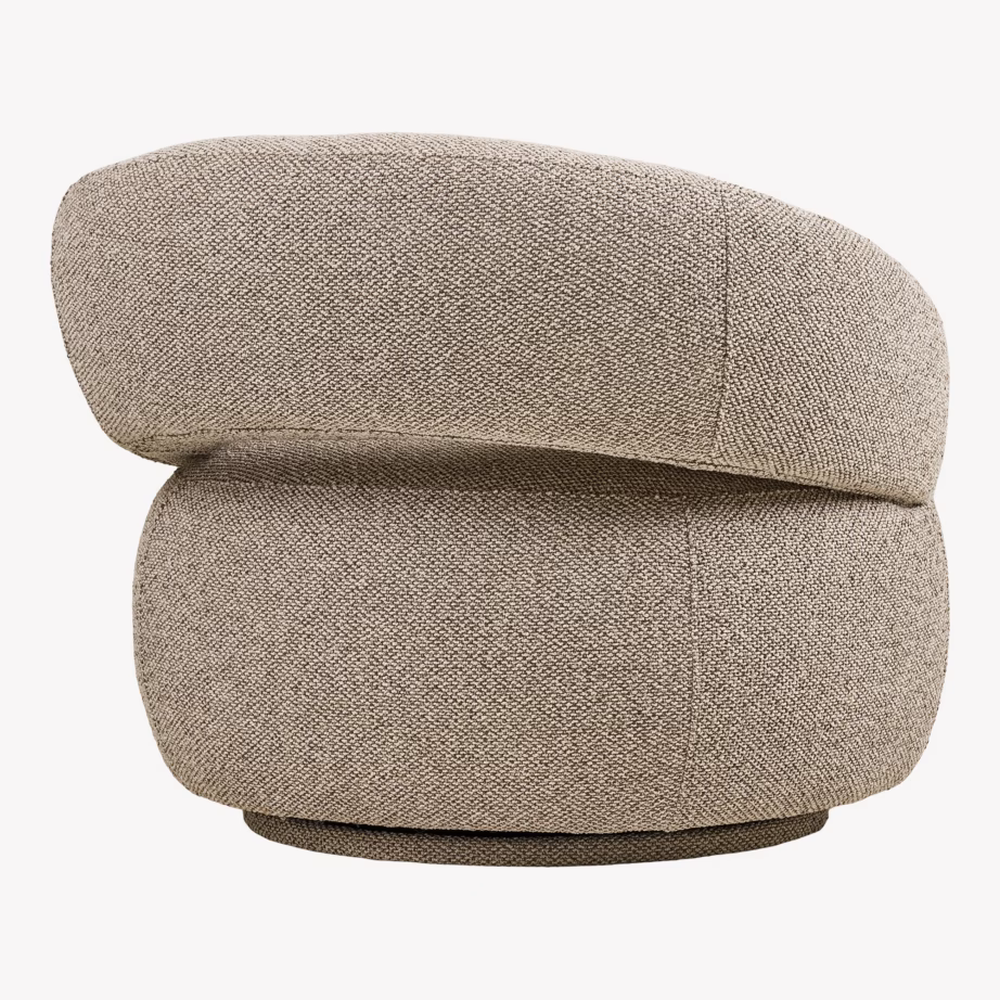 Polüesterkangast lounge-tugitool Sion, liivakarva, 83 × 88 × 72 cm - 5