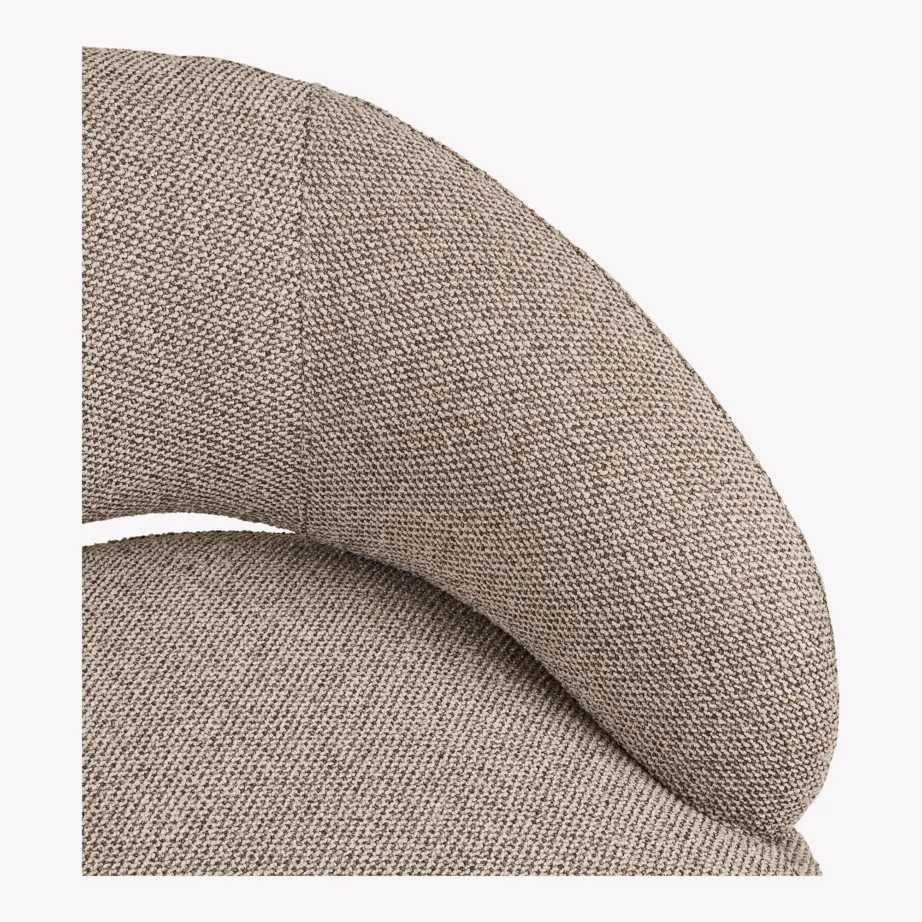 Polüesterkangast lounge-tugitool Sion, liivakarva, 83 × 88 × 72 cm - 7