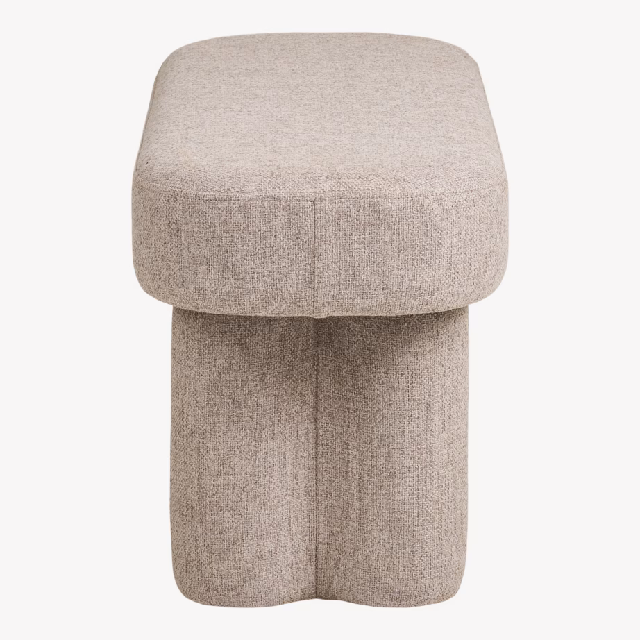 Polsterdatud esikupink liivakarva kangaga Weston 95x36x45 cm - 5