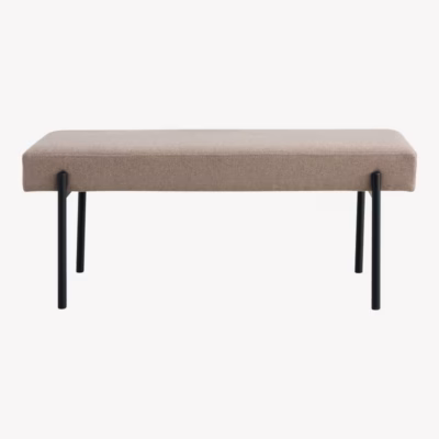 Polsterdatud esikupink musta terasraamiga Swindon 100x36x42,5 cm