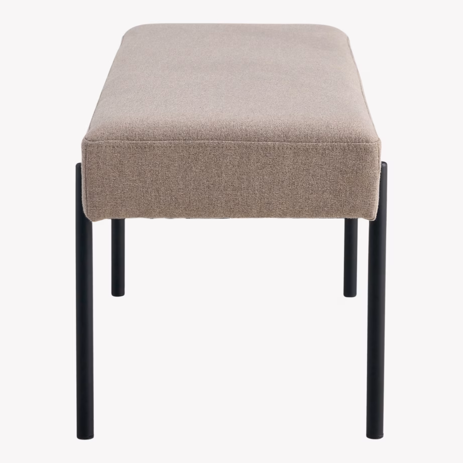 Polsterdatud esikupink musta terasraamiga Swindon 100x36x42,5 cm - 4