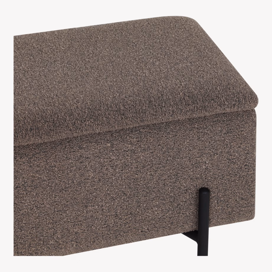 Pruun bukleepolstriga hoiukastiga esikupink Watford 95×36,5×43 cm - 7