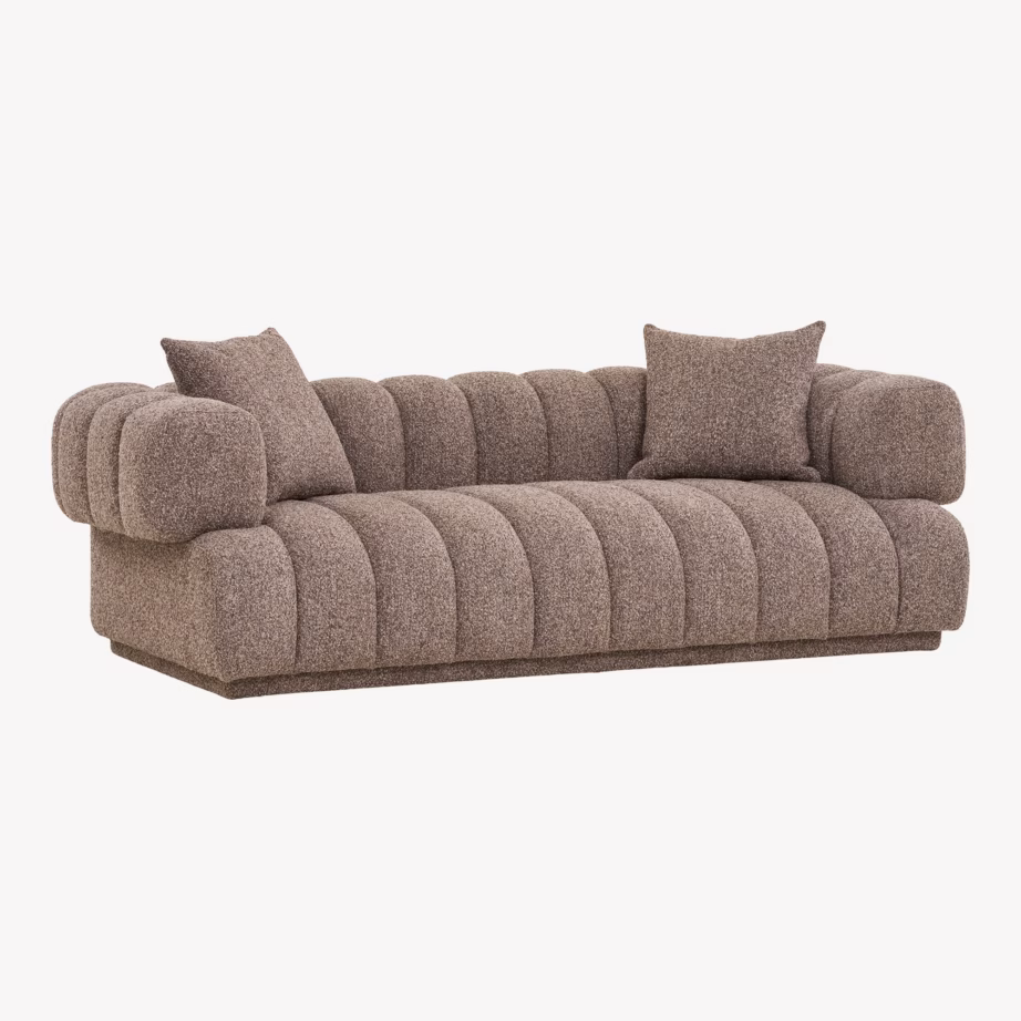 Pruun kangast diivan kahe padjaga Aurora, laius 226 cm - 3