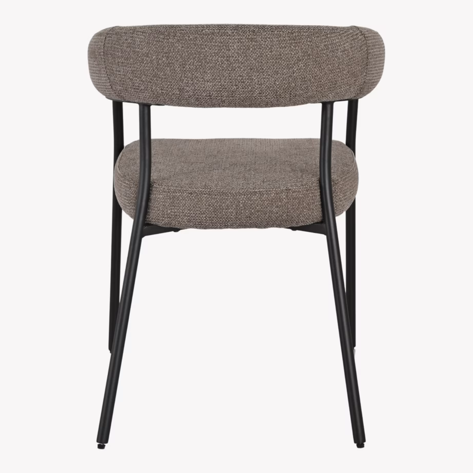 Pruun kangast söögitool terasjalgadega Trivio, istmekõrgus 49 cm - 6