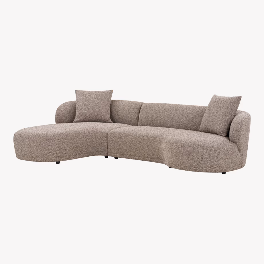 Pruun lounge-diivan vasakpoolse lamamisosaga, 294 cm, Kingston - 3