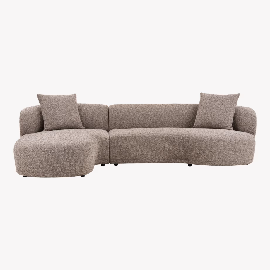 Pruun lounge-diivan vasakpoolse lamamisosaga, 294 cm, Kingston - 8